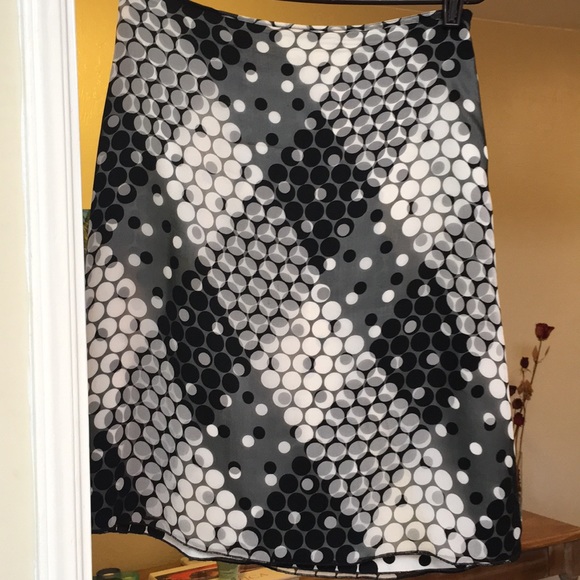 Isabella D. Size 8 Silk Polka Dot Skirt - Picture 2 of 8